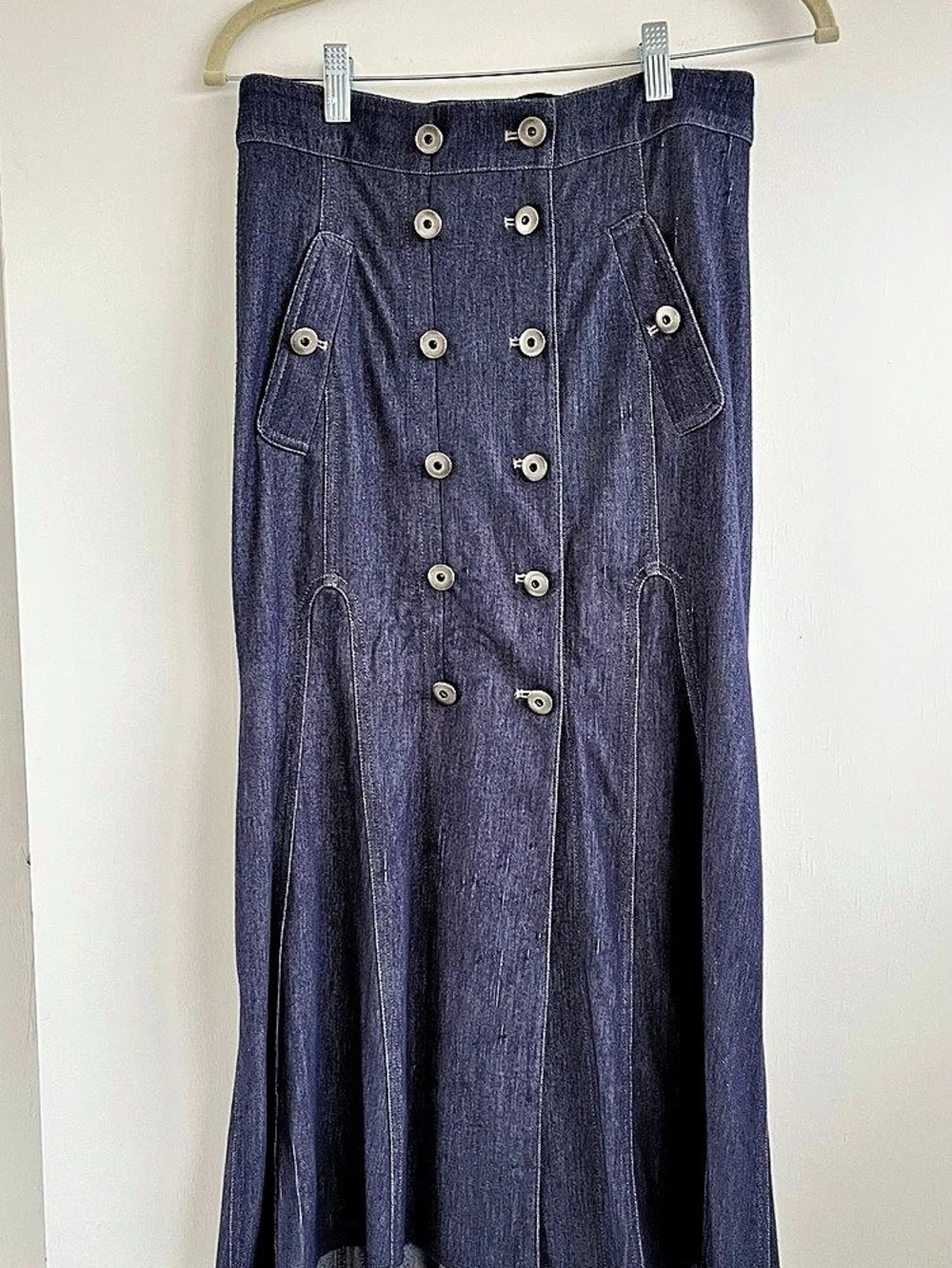 Byron Lars Denim Maxi Skirt Size 4
